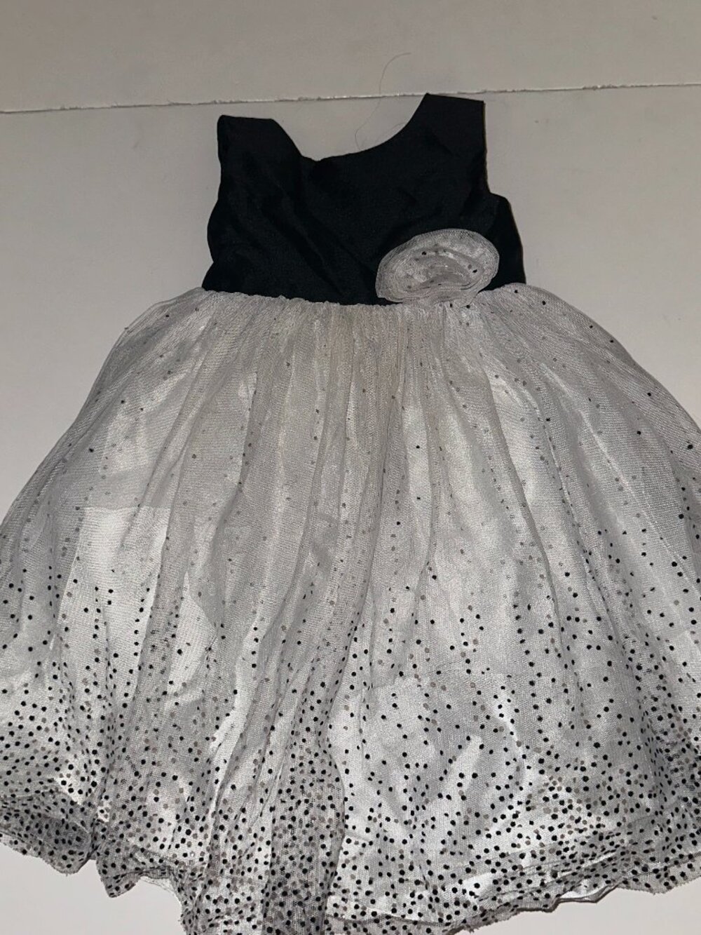 Marmellata Toddler Size 3T Girls Sleeveless Tulle black & white Dress PRETTY!